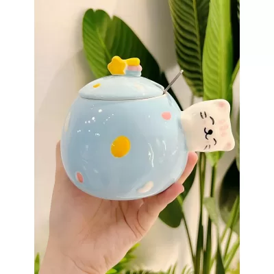 Кружка «Cat fireworks», blue (430 ml)