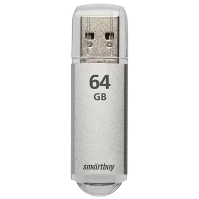 Накопитель USB 64 GB Smartbuy V-Cut Silver