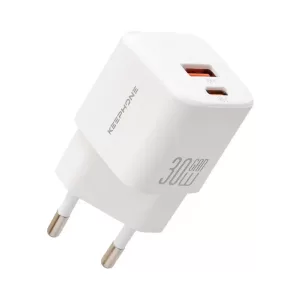 СЗУ KEEPHONE PD 30W GaN WALL CHARGER 2 PORT (A+C) CH-23091 WHITE