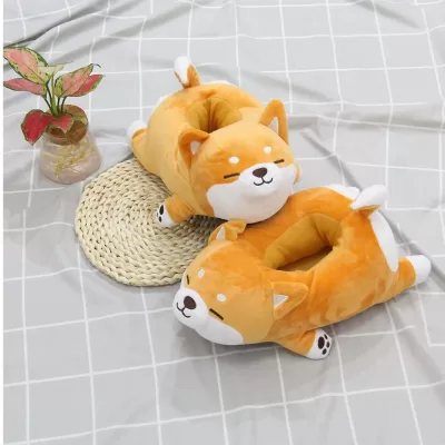 Тапочки "Милый Сиба-Ину", с задником р.35-39