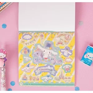 Мини-блокнот с наклейками "Санрё" голубой, 24 листа