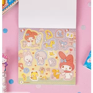 Мини-блокнот с наклейками "Санрё" голубой, 24 листа