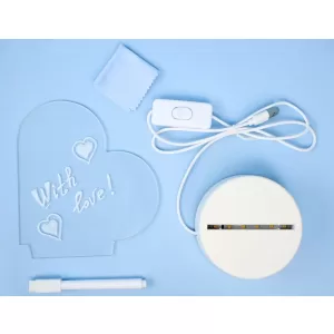 Светильник для заметок с маркером "Сердце" (USB)