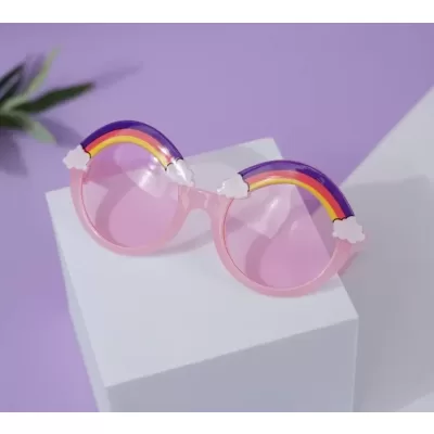 Солнцезащитные очки с чехлом "Rainbow" soft pink