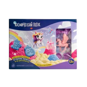 Игрушки из формирующихся пластических масс с элементами Кинетический песок Единороги 1,5кг