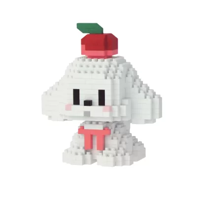 Конструктор 3D из миниблоков Той-пудель Teddy белый 376 деталей