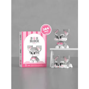 Конструктор 3D из миниблоков Шнауцер 384 детали