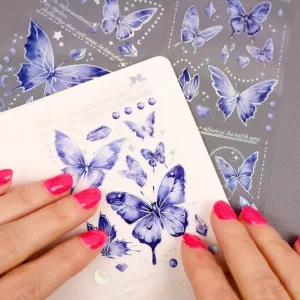 Набор наклеек "Butterfly" Starry Sea Glon, сиреневый, 3 листа