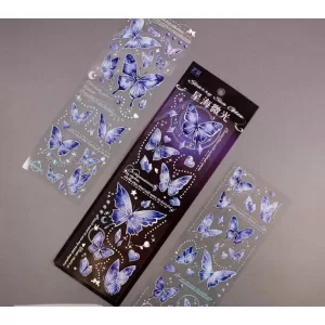 Набор наклеек "Butterfly" Starry Sea Glon, сиреневый, 3 листа