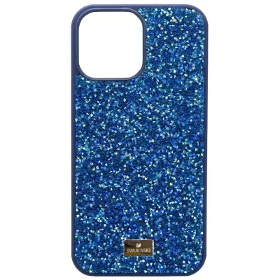 Чехлы для iPhone 14 PRO "SWAROVSKI" (Midnight Blue)