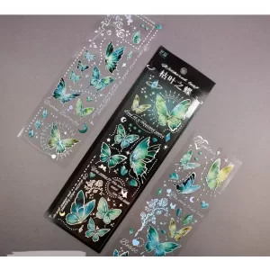 Набор наклеек "Butterfly" Withered Leaf, зеленый, 3 листа