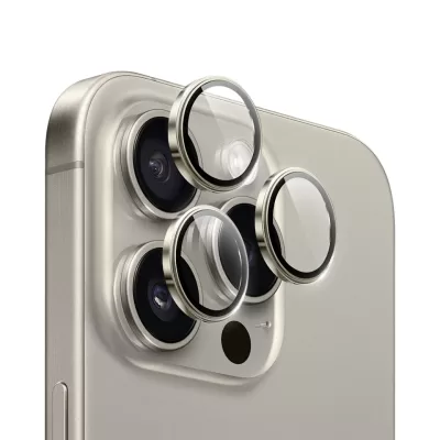 Защитное Стекло iPhone 15 Pro/15 Pro Max WiWU Lens Guard LG-005 (Natural Titanium)