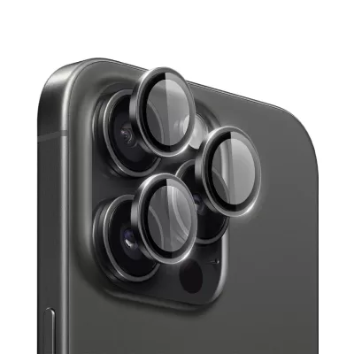 Защитное Стекло iPhone 15 Pro/15 Pro Max WiWU Lens Guard Sapphire LG-003 (Black Titanium)