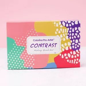 Набор кистей для макияжа "Contrast", 10 кистей, rainbow