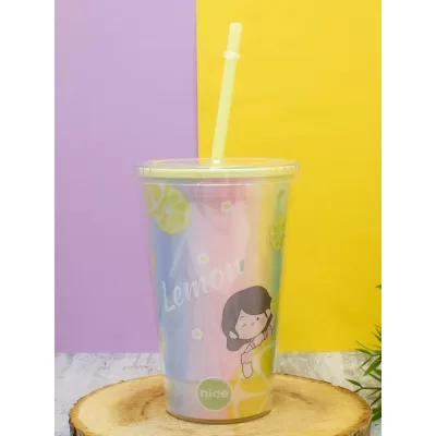 Тамблер "Girl lemon", yellow