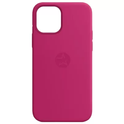 Чехол iP 14 App Silicone (with logo 360) (Малиновый(54))