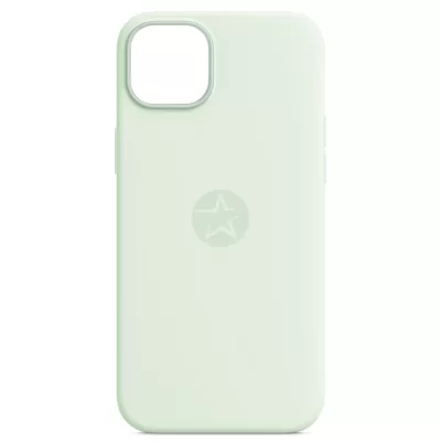 Чехол iP 15 App Silicone Case A With MagSafe (Soft Mint)