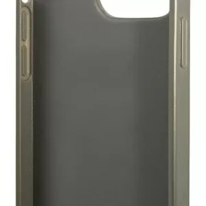 Чехол iP 15 Pro Max Glitter Flakes Metal logo (Grey)