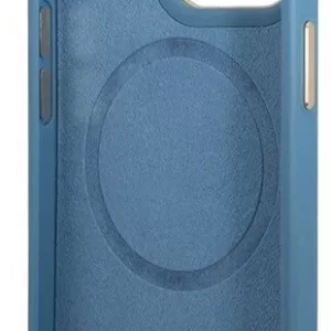 Чехол iP 15 Pro Max Plate Metal Logo (Blue)