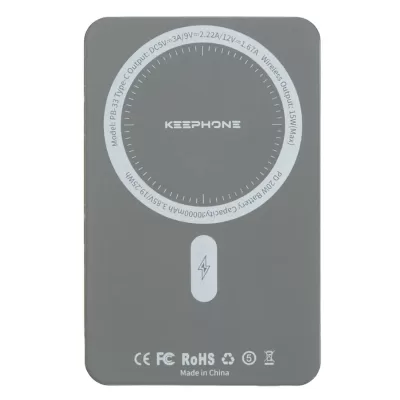 Iphone Battery Pack MagSafe "Keephone" LUCCI 20W PB-34 10000mAh (Gunmetal)