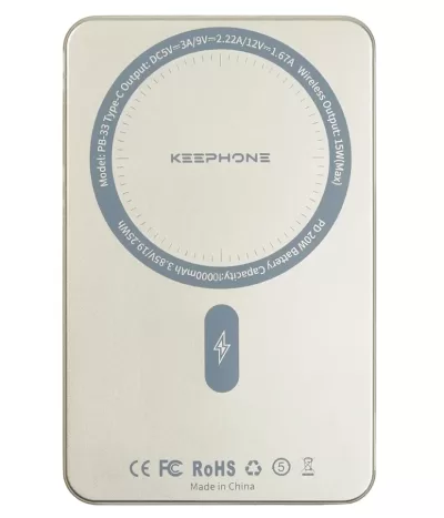Iphone Battery Pack MagSafe "Keephone" LUCCI 20W PB-34 10000mAh (Titanium)