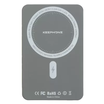 Iphone Battery Pack MagSafe "Keephone" LUCCI 20W PB-34 5000mAh (Gunmetal)