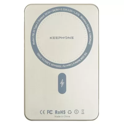 Iphone Battery Pack MagSafe "Keephone" LUCCI 20W PB-34 5000mAh (Titanium)