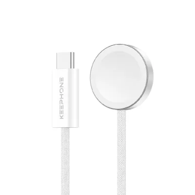 Беспроводная зарядка для Apple Watch KEEPHONE Fast Charging Braided Cable (White)