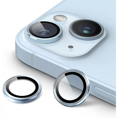 Защитное стекло KEEPHONE CAMERA LENS IP 15/15Plus SPL010 Light Blue
