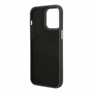 Чехол iP 14 Pro GS Croco with Metal Logo (Black)