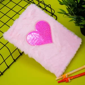 Блокнот плюшевый "Heart", pink