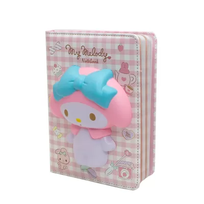 Блокнот со сквишем Зайка My Melody формат А5 розовый
