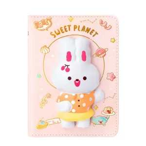 Блокнот со сквишем Зайка Sweet Planet формат А5 розовый