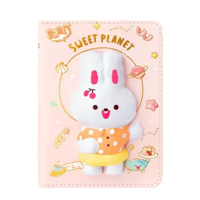 Блокнот со сквишем Зайка Sweet Planet формат А5 розовый