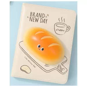 Блокнот со сквишем Хлебушек Brand New Day формат А5 бежевый