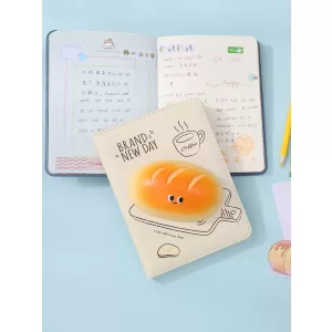 Блокнот со сквишем Хлебушек Brand New Day формат А5 бежевый