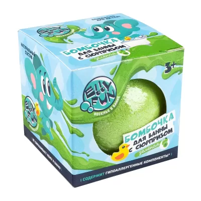 Бомбочка для ванны ELLYFUN с сюрпризом. Тон Зеленый