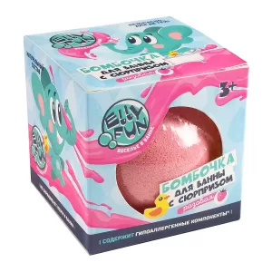 Бомбочка для ванны ELLYFUN с сюрпризом. Тон Розовый