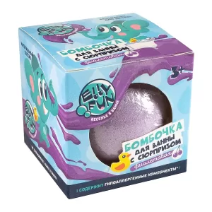 Бомбочка для ванны ELLYFUN с сюрпризом. Тон Фиолетовый