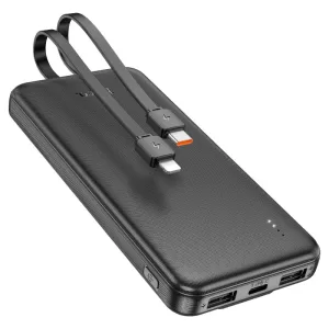 Внешний АКБ Hoco J118 10000mAh 2USB 2.0A Led индикатором, черный