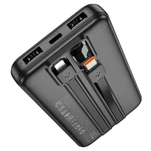 Внешний АКБ Hoco J118 10000mAh 2USB 2.0A Led индикатором, черный