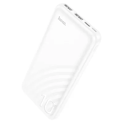 Внешний АКБ Hoco J123 10000mAh 2USB 2.0A Led индикатором, белый