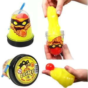 Игрушка ТМ "Slime "Ninja" 2 в 1 смешивай цвета, желтый и красный, 130 г.