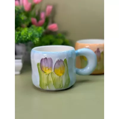 Кружка «Watercolor flowers», blue