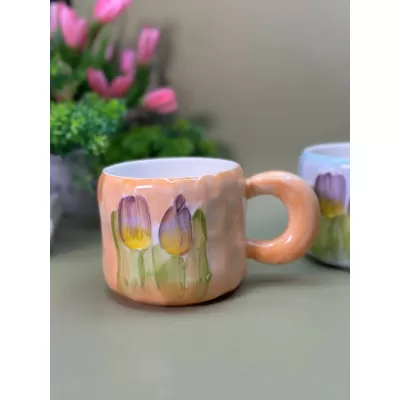 Кружка «Watercolor flowers», orange