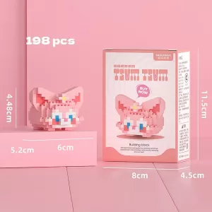 Набор из 4х конструкторов 3D из миниблоков 721 деталь