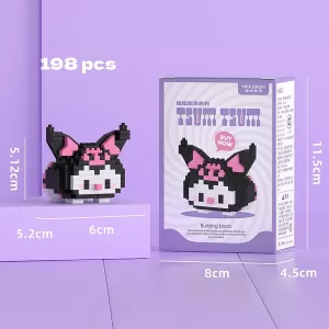 Набор из 4х конструкторов 3D из миниблоков 721 деталь