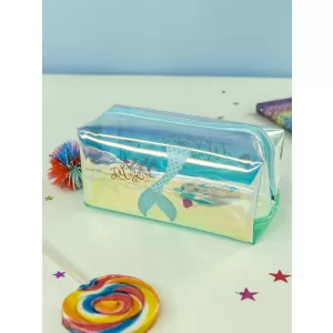 Пенал Русалочка с помпоном голубой перламутр серия 3