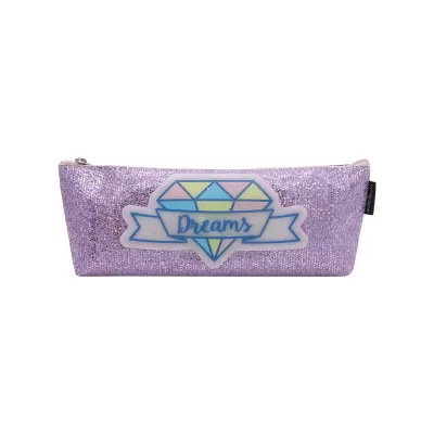 Пенал с блестками Diamond Dreams с подсветкой розовый