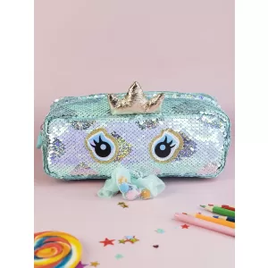 Пенал с пайетками Bright Dreams Русалочка морская волна